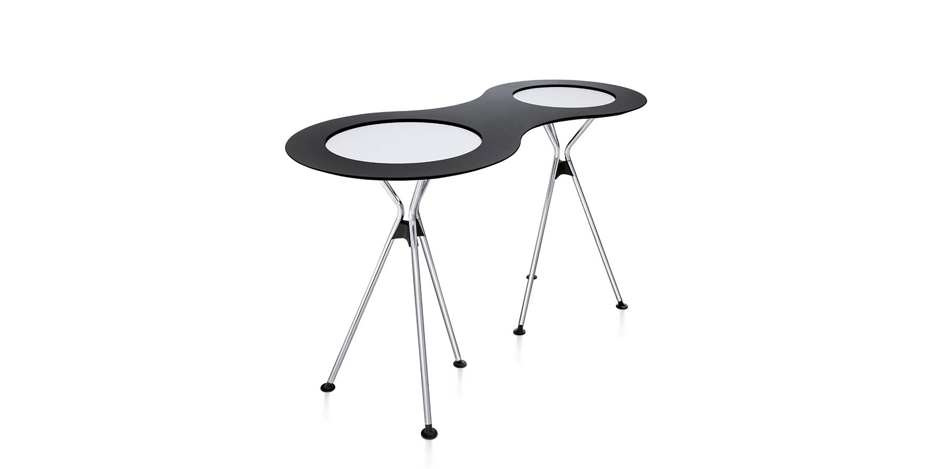 Standing table fold-down for 2 over easy.