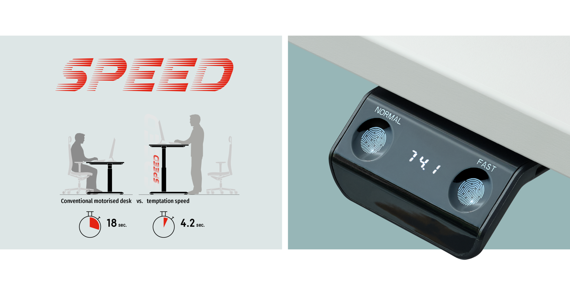 Electric height adjustment – hand switch Speed