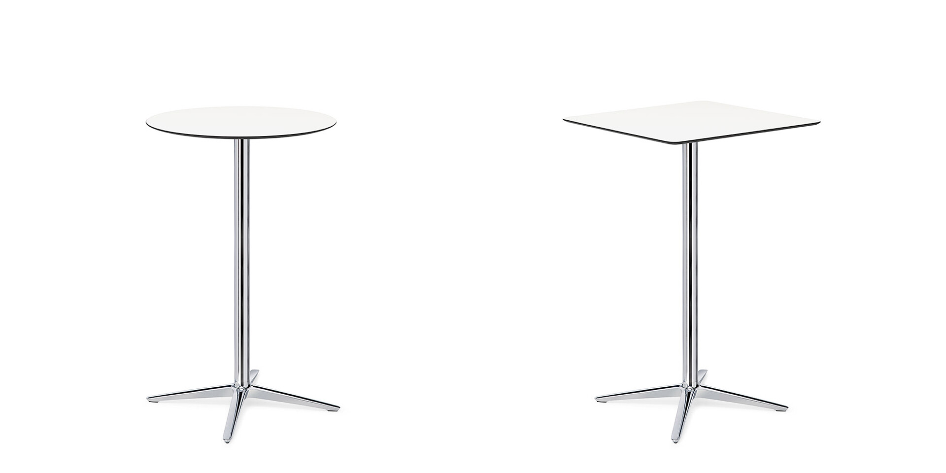 Standing tables.