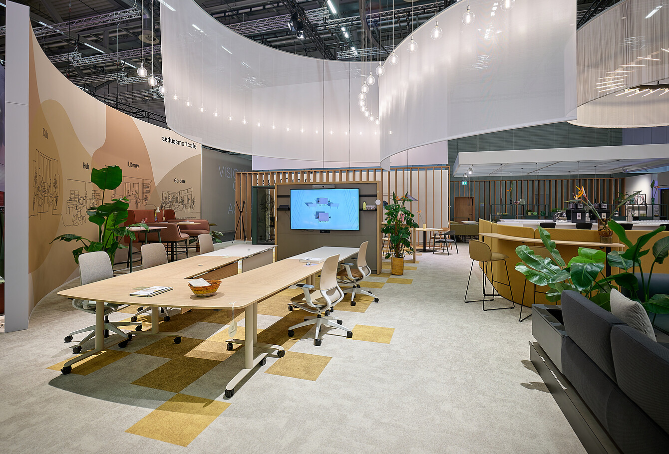 workshop Ecke auf dem Messestand
