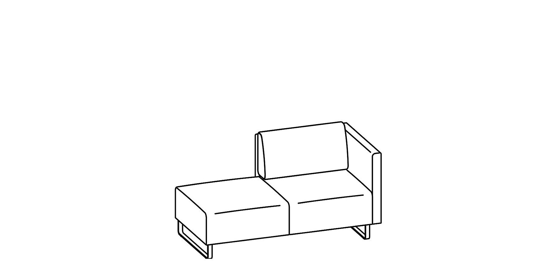 2-seater bench