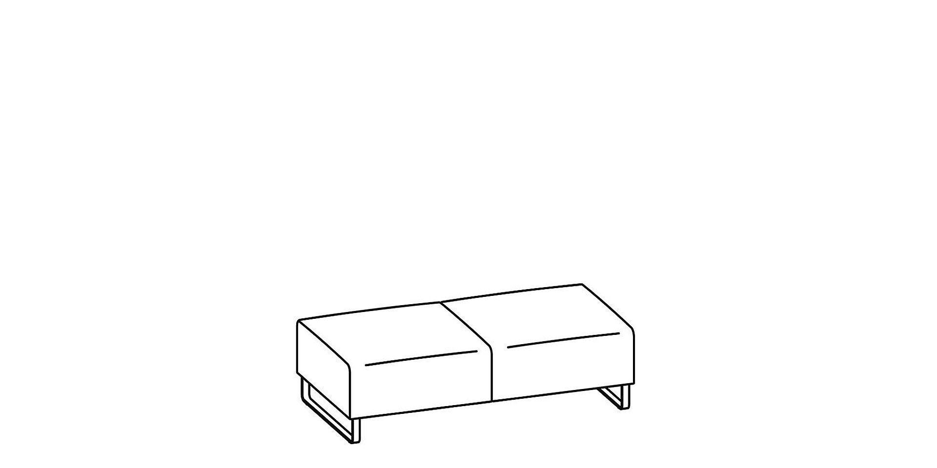 2-seater bench