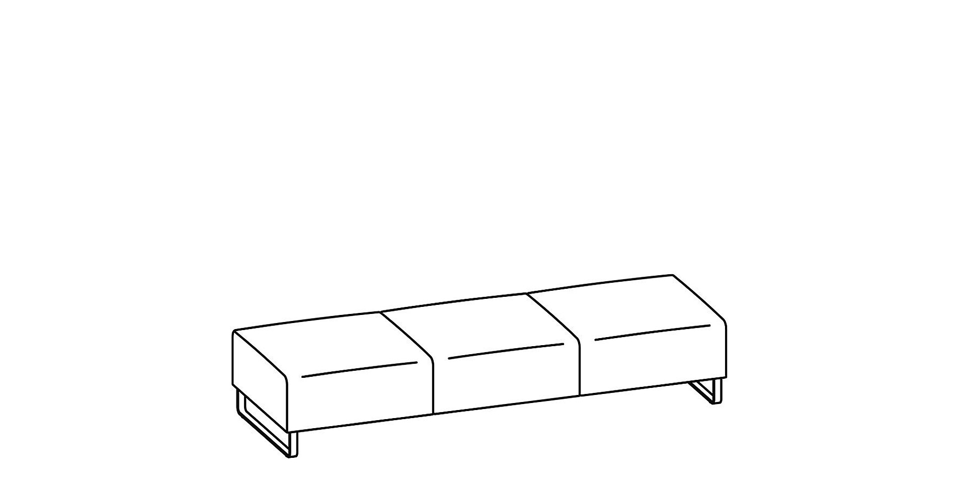 3-seater bench